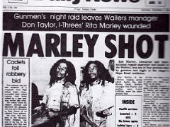 09 Gunmen sprayed bullets in the back room in 1976 with Bob, Rita, and their manager getting wounded, two days later Bob performed, as scheduled, at the Smile Jamaica concert Bob Marley Museum Kingston Jamaica